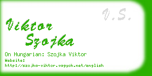 viktor szojka business card